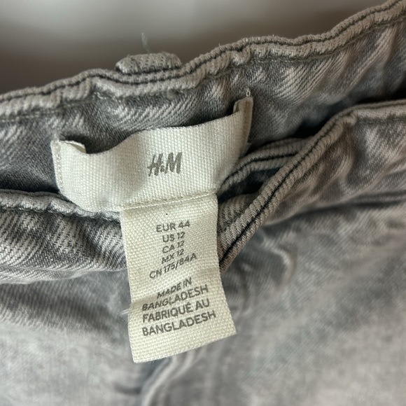 H&M jeans women’s size US12 stonewashed wide legged denim trendy - Picture 5 of 8